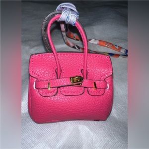 Rose Red Mini Bag Car Key/Earphone Holder